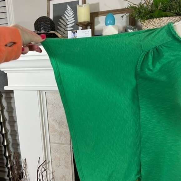 Ella Moss Summer Green Top with Butterfly Sleeves - Picture 6 of 15